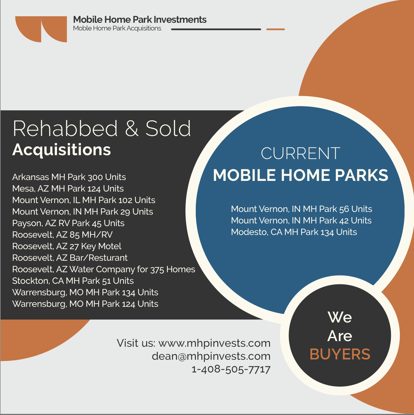 mobile home park investments flyer